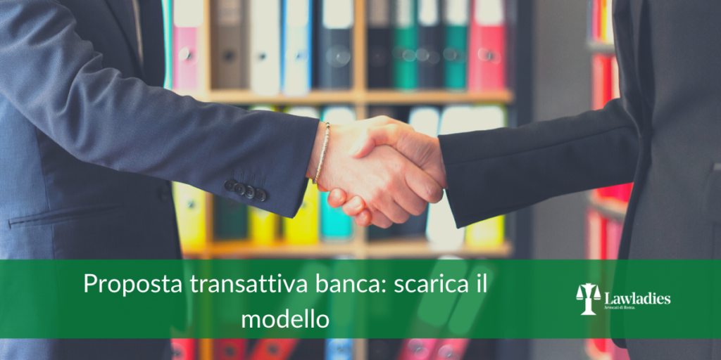 modello proposta transattiva banca